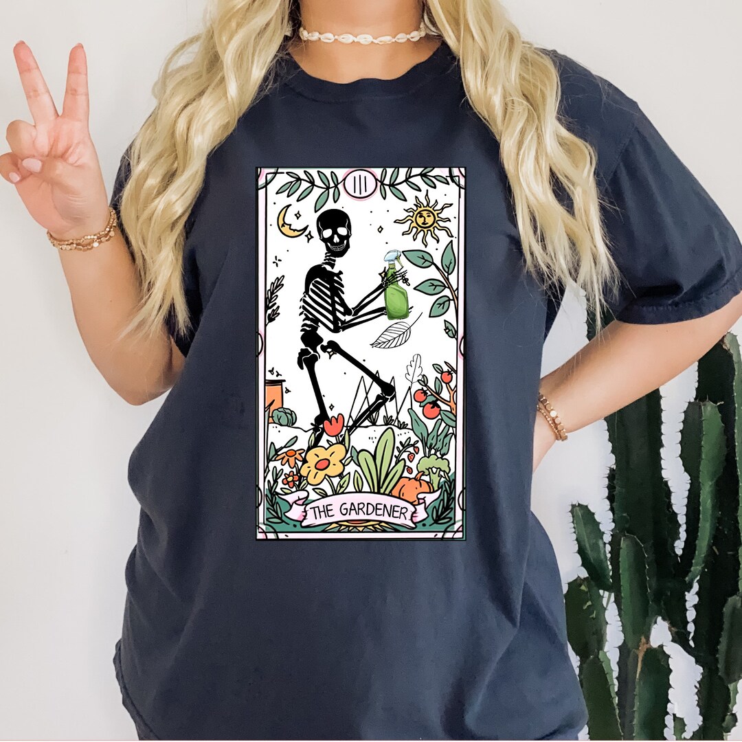 Tarot Card Gardener Shirt on Comfort Colors Unisex Womens Mens - Etsy