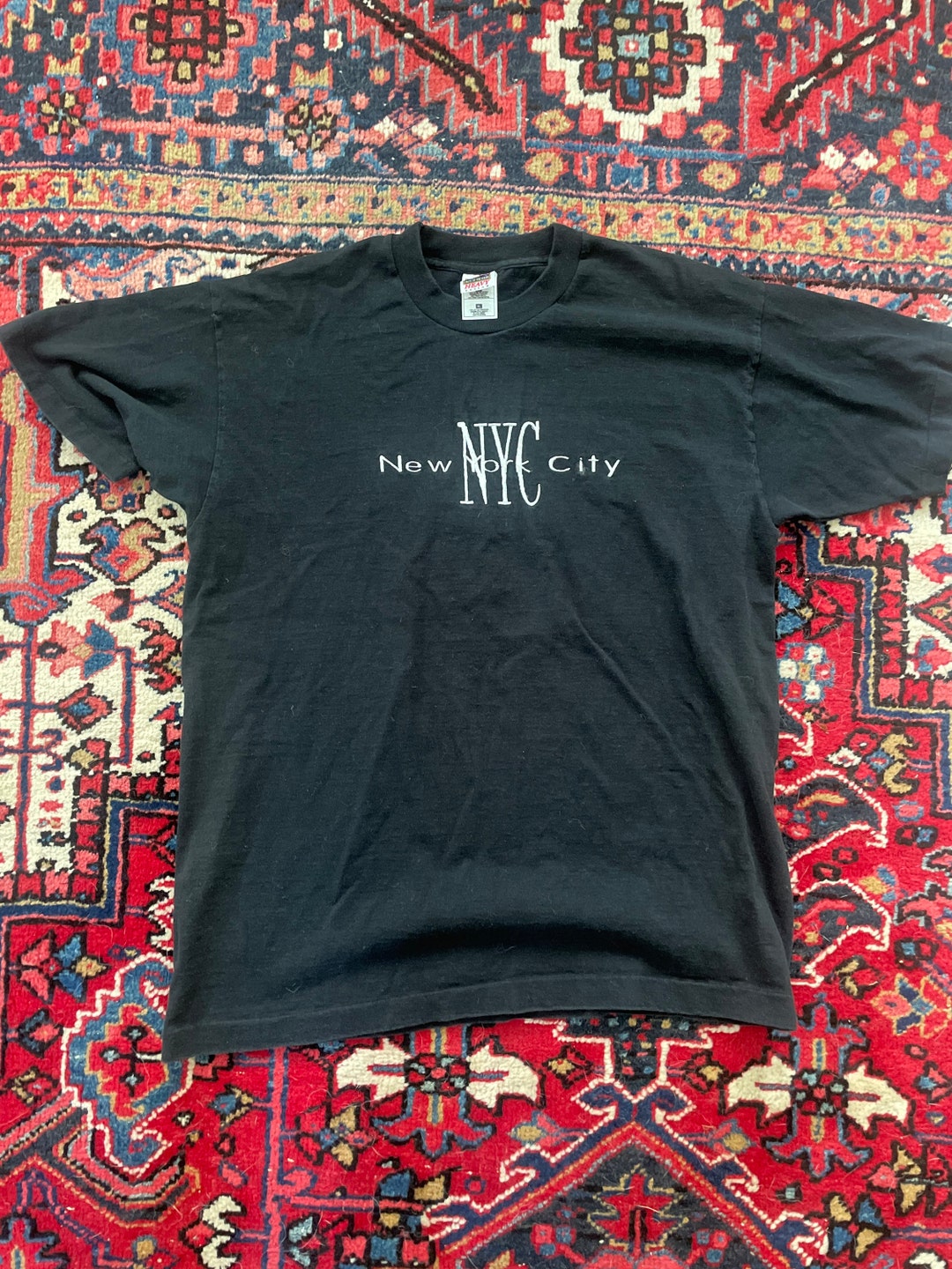 Late 90s New York City Embroidered T Shirt - Etsy