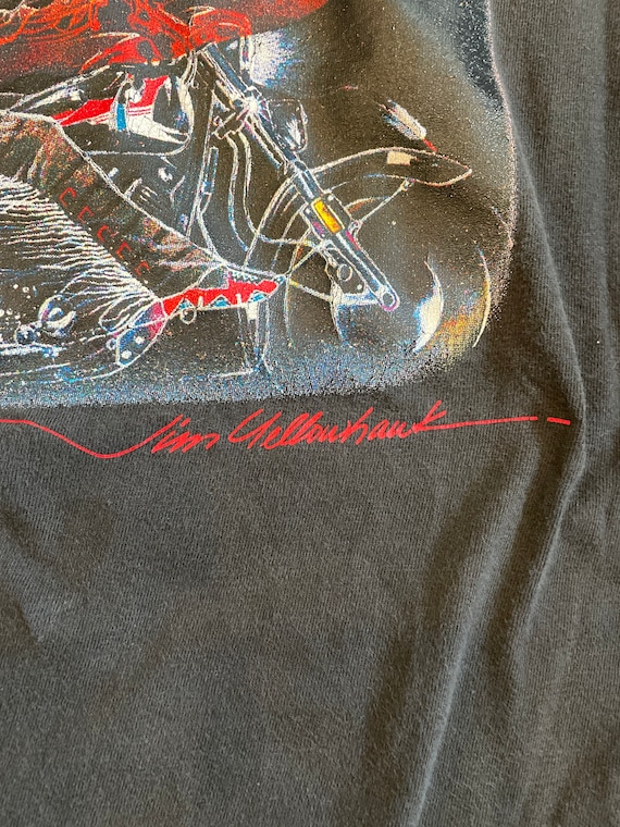 1990’s Lakota Scoot Jim yellowhawk motorcycle T-s… - image 4