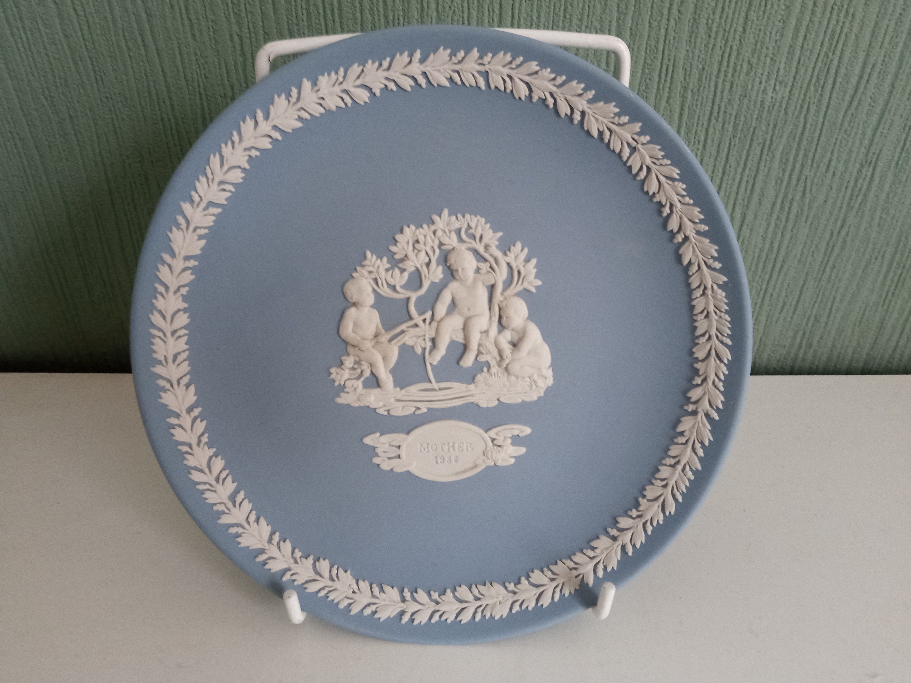 Vintage Wedgwood Jasperware Mother Plate 1986 Etsy