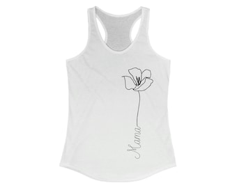 Floral Mama Racerback Tank, Mother's Day Gift