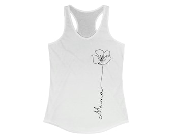 Floral Mama Racerback Tank, Mother's Day Gift