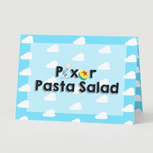 Toy Story Themed Food Labels, Party Food Labels, Toy Story Labels, Themed Food Signs, Pixar Party Food Labels, Toy Story Party Labels