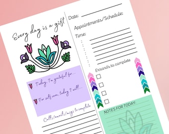 PRINTABLE DAILY PLANNER - Digital Download