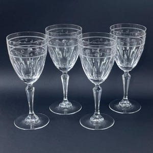 Wine Glasses, Gorham Crystal Wine Glass, Vintage Glassware, Crystal Stemware, Set Crystal Wine Glasses, Gift Idea, Gift for Mom