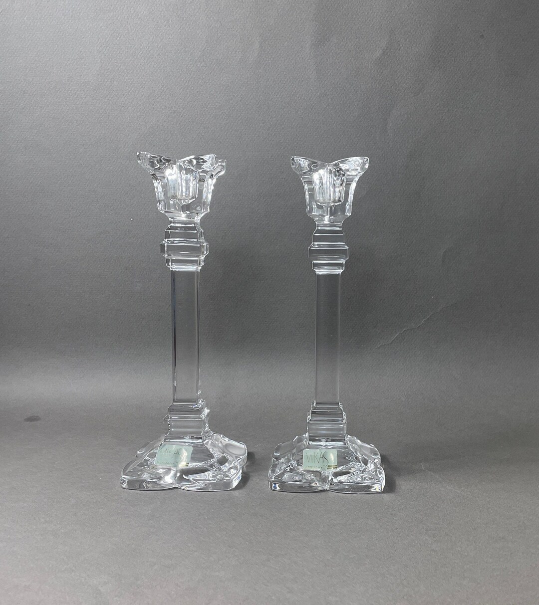 Candlestick Holders, Vintage Mikasa Crystal Candlestick Holders ...