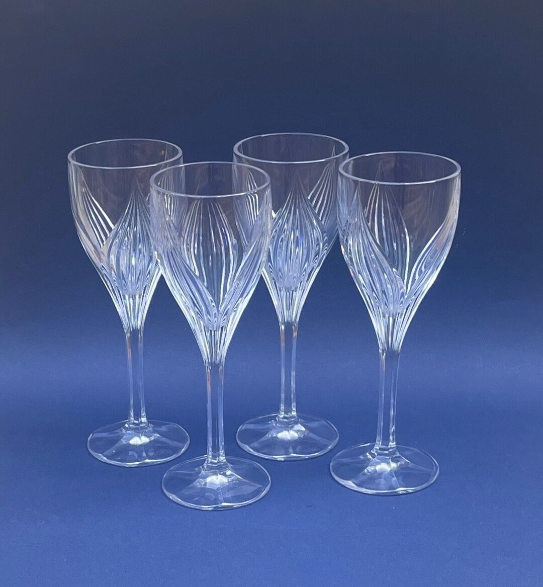 Wine Glasses, Crystal Wine Glasses, Vintage Gorham Crystal Wine Glasses, Stemware, Set of Wine