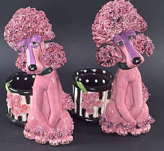 Votive Candleholders, SWAK Designs Sasha the Pink Poodle