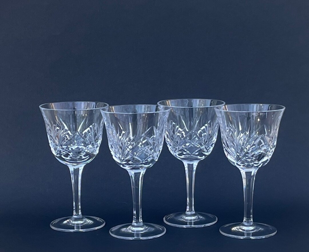Wine Glasses Vintage Gorham Crystal Wine Glasses Set of Etsy