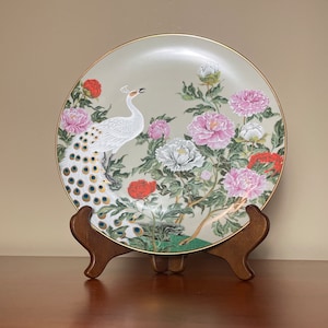 Franklin Mint Birds and Flowers Plate: Vintage Oriental Decor
