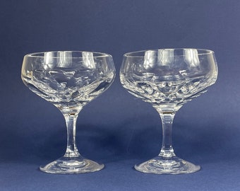 Vintage Nachtmann Crystal Champagne Coupes - Sonja Pattern, Pair