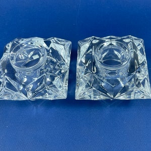 Vintage Crystal Votive Candleholders - Party Lite Table Decor