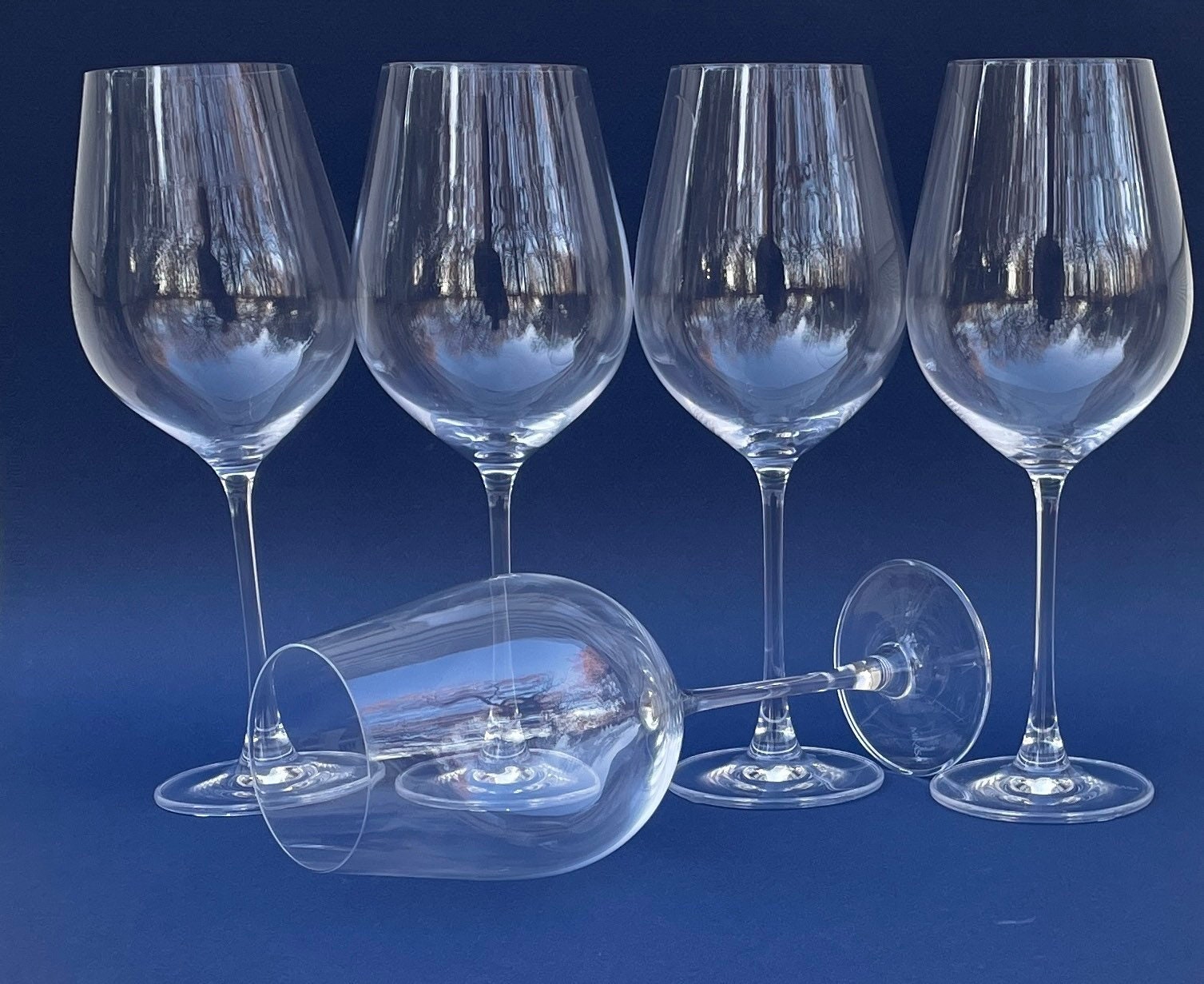 Vintage MIKASA Crystal Wine Glasses Red Wine Glasses Stiletto Etsy