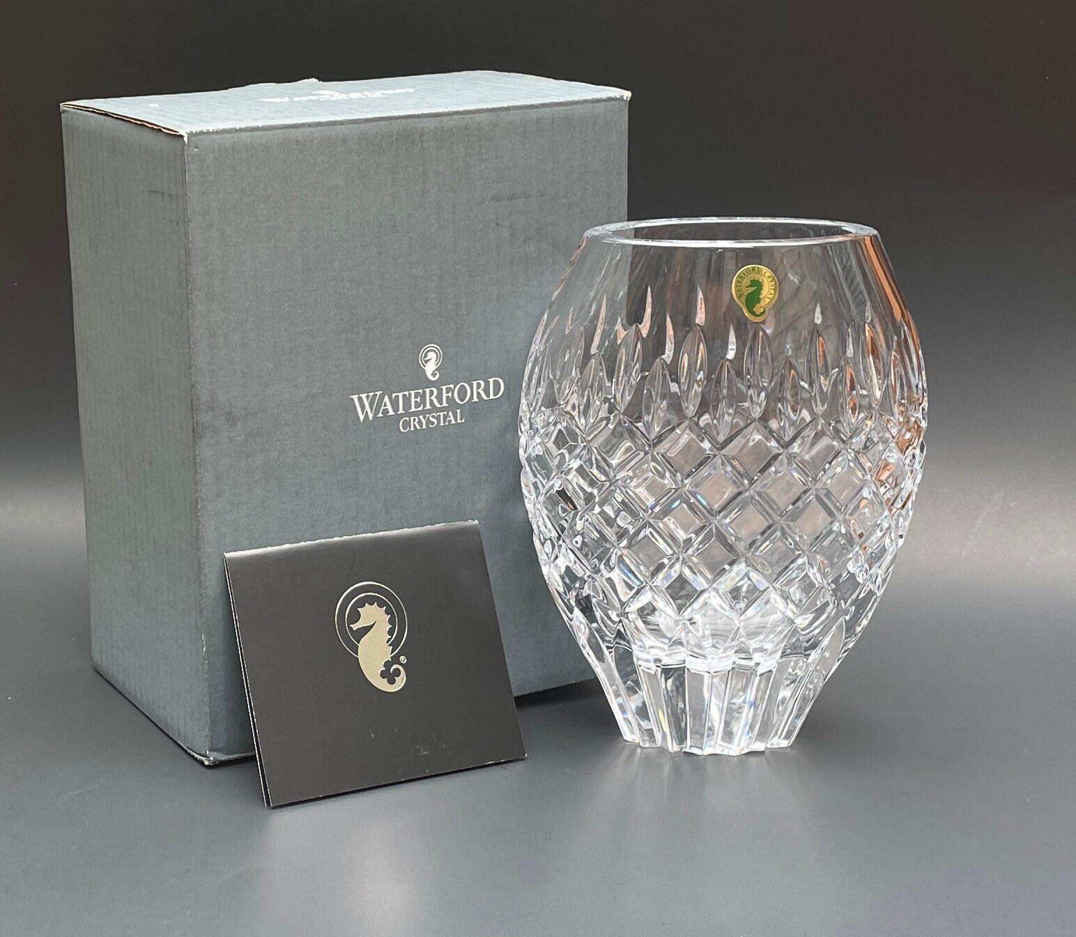 Waterford Crystal Oval Pocket Vase Vintage Waterford Crystal Etsy