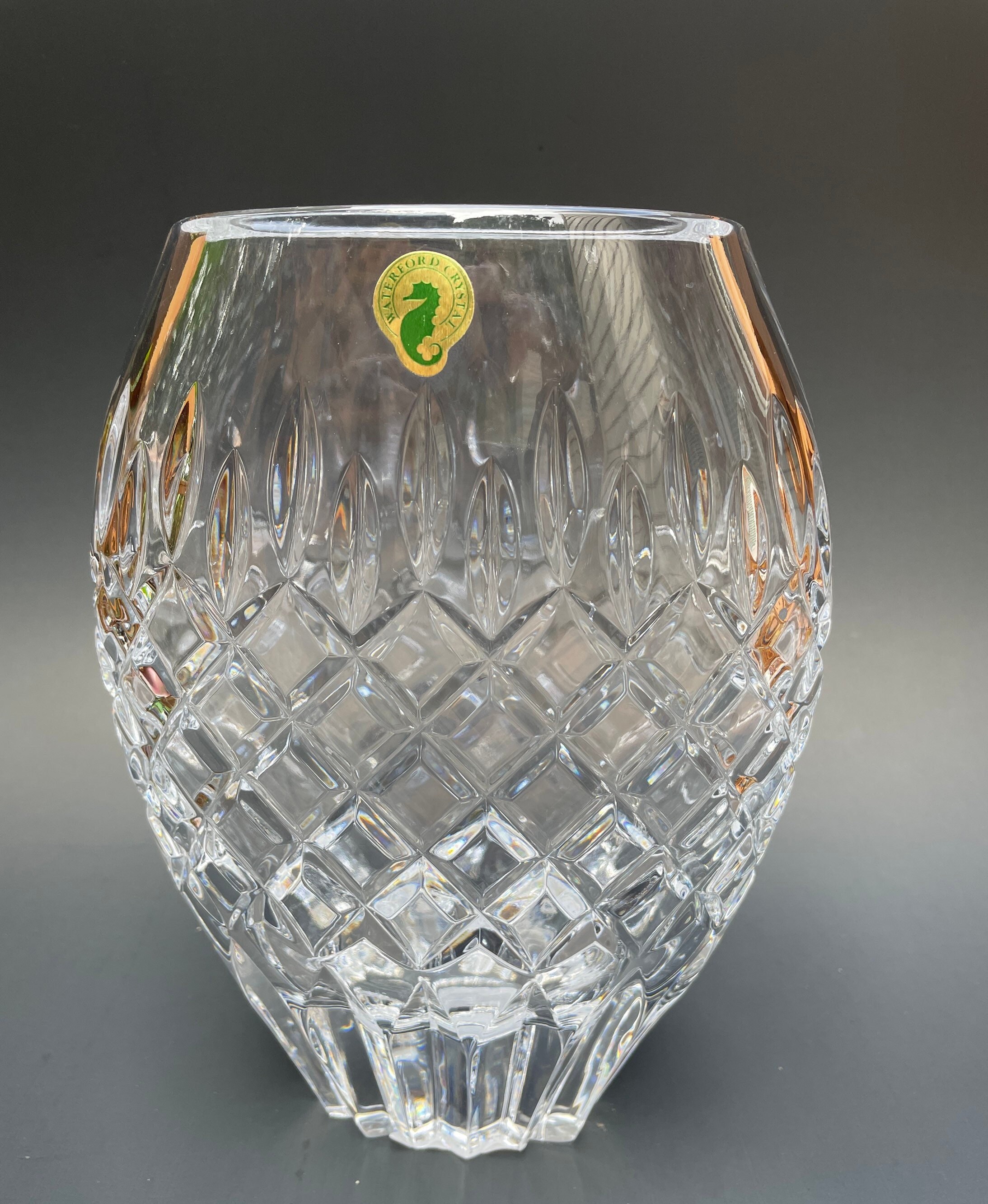 Waterford Crystal Oval Pocket Vase Vintage Waterford Crystal Etsy