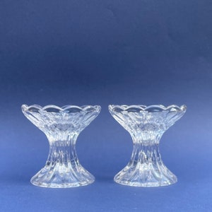 Candle Holders, Vintage Gorham Crystal Candlestick Holders, Pair of Crystal Candle Holders, Elegant Lead Crystal Candleholders, Gift Idea