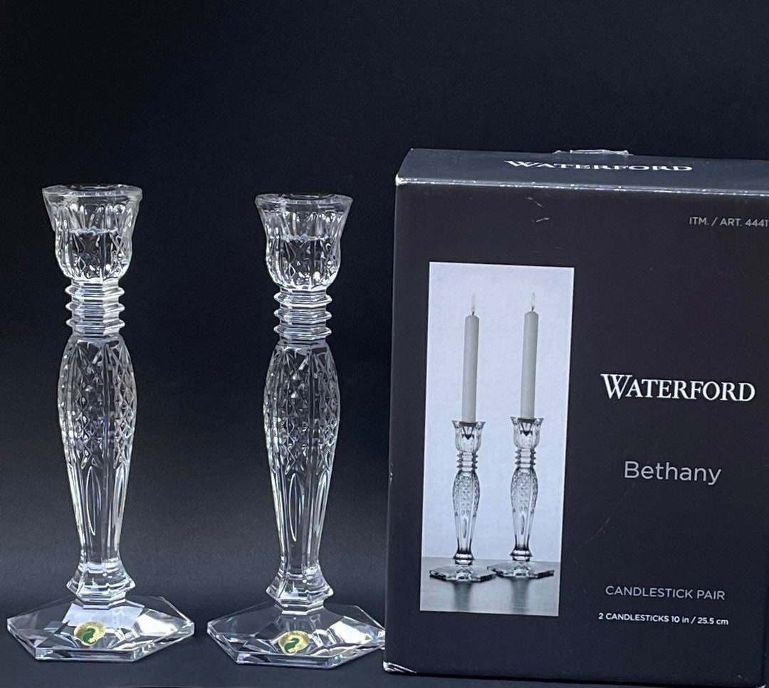Waterford Crystal Candlestick Holders Vintage Waterford Etsy