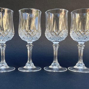 Vintage Cristal D&#39;Arques Longchamp Cordial Glasses - Set of 4