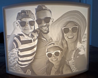 Your photo as an illuminated 3D print (lithophane) - the ultimate gift !!!