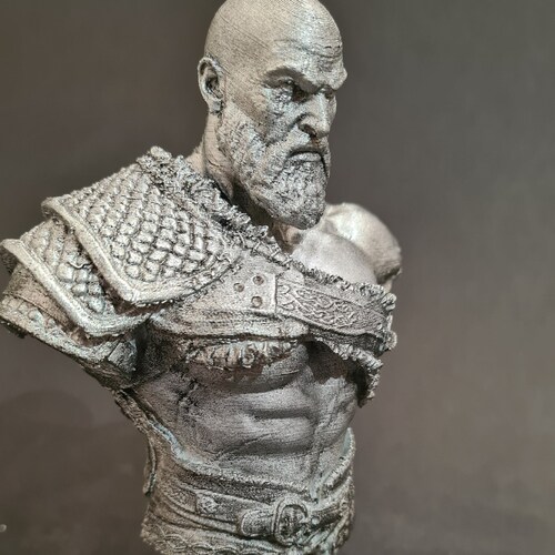 Modello 3D del busto di Kratos God of War - File STL per stampa in resina