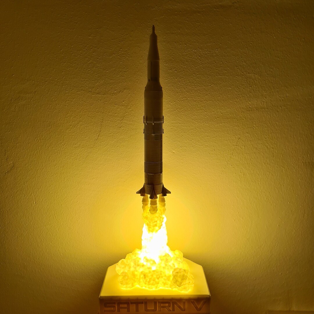 Saturn V Apollo 11 Rocket Lamp Saturn V Rocket Lamp 30 Etsy