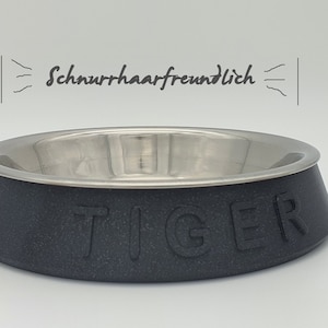 Personalized feeding bowl / cat bowl incl. stainless steel bowl and anti-slip nubs