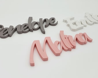 Personalized door sign in beautiful 3D look for children's room, office, practice and much more. including transparent double-sided adhesive dots