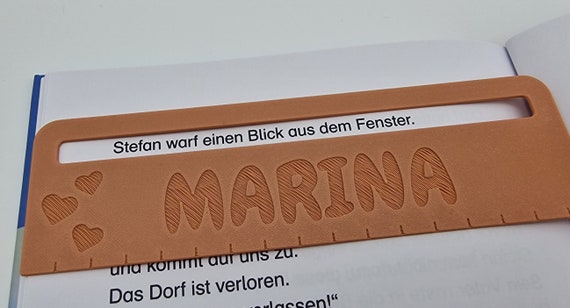 Personalisierte Lesehilfe mit Wunschnamen und Motiv für Schulanfänger zum lesen lernen