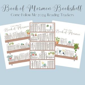 Book of Mormon Reading Chart | Come Follow Me 2024 Bookmark | Book of Mormon 2024 Reading Tracker | LDS Scripture Checklist | LDS Printable