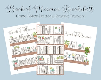 Book of Mormon Reading Chart | Come Follow Me 2024 Bookmark | Book of Mormon 2024 Reading Tracker | LDS Scripture Checklist | LDS Printable