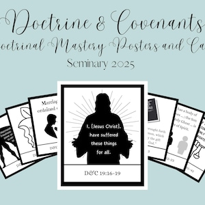 LDS Seminary Doctrine and Covenants Doctrinal Mastery Posters and Cards | D&C Cards | Come Follow Me 2025 | LDS Seminary Printables