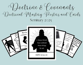 LDS Seminary Doctrine and Covenants Doctrinal Mastery Posters and Cards | D&C Cards | Come Follow Me 2025 | LDS Seminary Printables