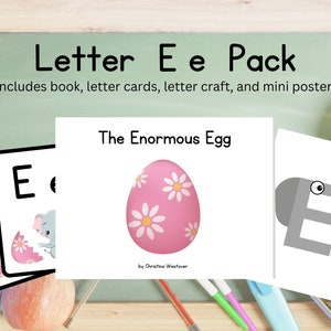 Paquete Letra de la Semana - Letra E / Ellie Elefante / Libros de Letras / Tarjetas ABC / Manualidades de la Letra de la Semana