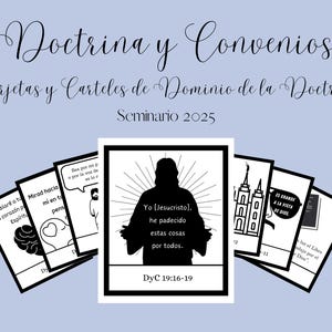 Doctrina en Convenios | Seminarie 2025 | Tarjetas y Carteles de Dominio de la Doctrina | Printables LDS D&C kerkleerbeheersing in het Spaans