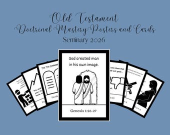 LDS Seminary Old Testament Doctrinal Mastery Posters and Cards | Come Follow Me 2026