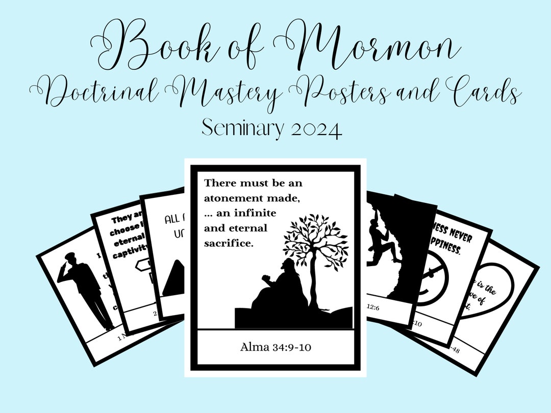 LDS Seminary Book of Mormon Doctrinal Mastery Posters and Cards | Book ...
