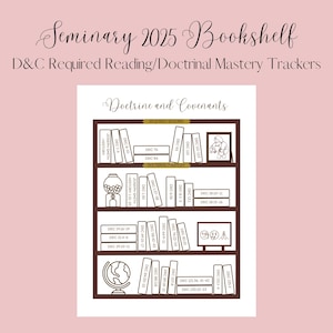LDS Doctrine and Covenants Seminary Reading Tracker | Seminary Required Reading and Doctrinal Mastery Checklist | LDS Seminary 2025
