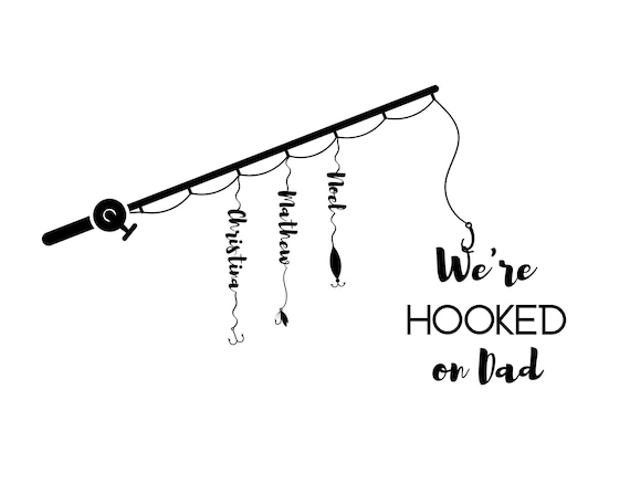 dad baseball fishing pole Hooked on Daddy Sign | Custom Father's Day Gift | Fishing Pole With Kids  Names | Fishing Gifts for Dad | Outdoors Gifts for Fathers