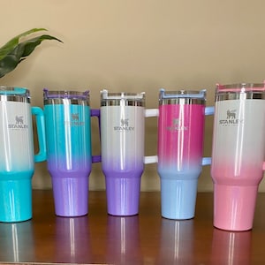 wholesale 40oz Stanley Glitter Ombré Gradient Tumbler Shimmer Mug