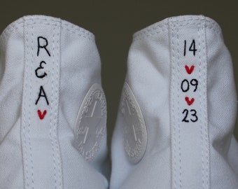 Spersonalizowane, niestandardowe buty ślubne Converse