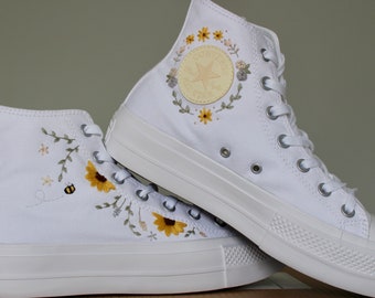 Embroidered Converse high tops