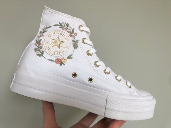 converse broderie platform