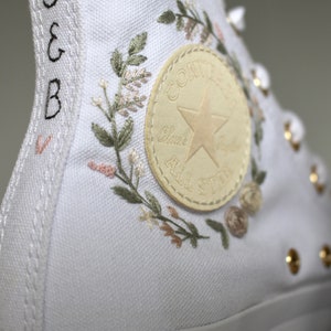 Custom Embroidered Converse Platform High Tops - Etsy