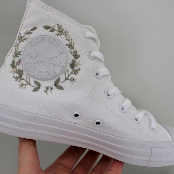 Custom All White Bridal Converse