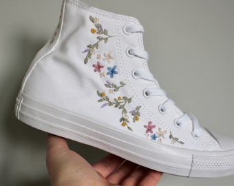 Custom Embroidered Converse Platform High Tops - Etsy