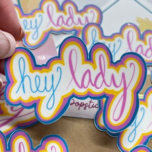 Hallo dame vinyl sticker sticker