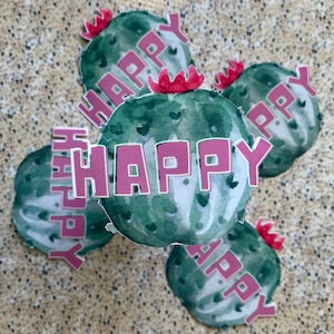Happy Cactus Sticker