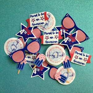 Paquete de pegatinas del Día de la Independencia del 4 de julio