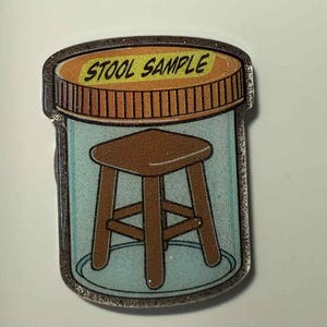 Stool Sample Badge Reel, Stools, Labs, Phlebotomist, Blood, Spinners, Needles, Vile, Tubes, Results, Shots, Sample Cup