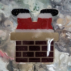 Santa, Christmas, Chimney, Stuck, Red Bricks, Winter, Christmas Tree, family, Snow, Cold, Presents, gifts, Holidays. Rosy Cheecks